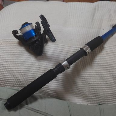 DAISO 釣り竿セット BLUE メタリックブルー