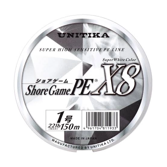 ユニチカ ショアゲーム PE® X8 1号/150m/ホワイト