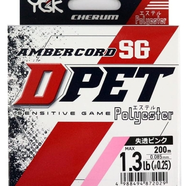 YGKよつあみ CHERUM AMBERCORD SG D-PET 失透ピンク 0.25号/1.3lb 0.25号 1.3lb