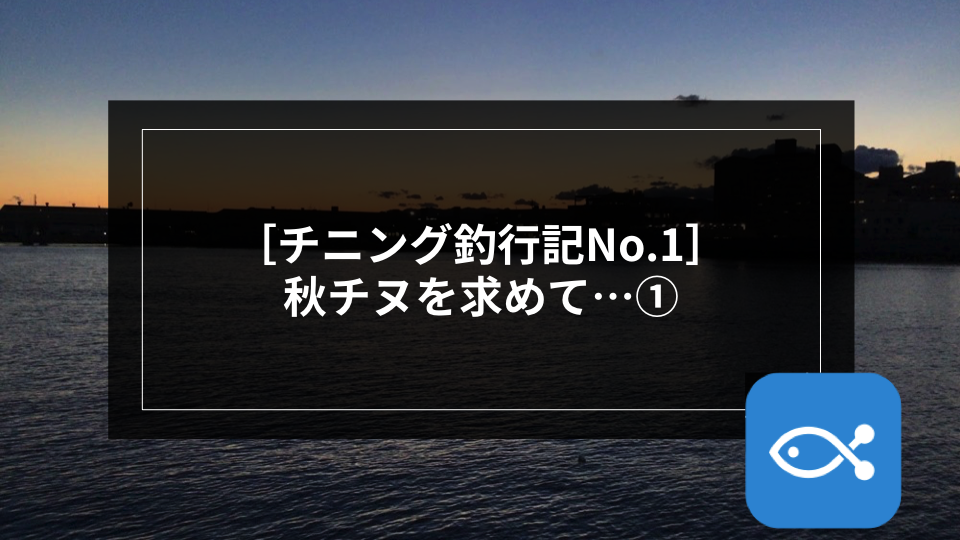 【チニング】秋チヌを求めて…① ［チニング釣行記No,1］