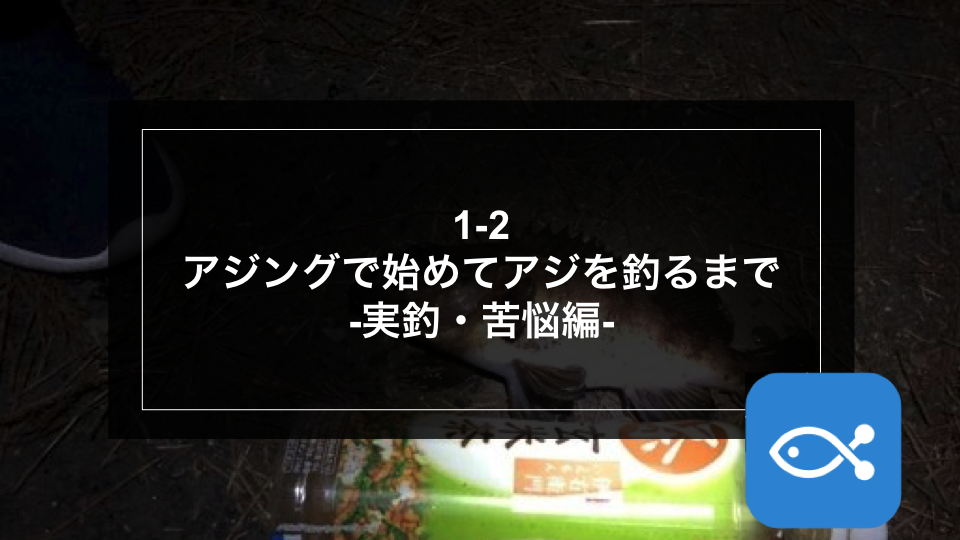 【アジング】1-2アジングで初めてアジを釣るまで-実釣・苦悩編-