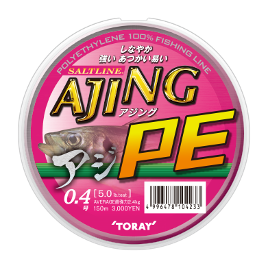TORAY ソルトライン® アジング PE 0.3号/1.0lb/ディープピンク/150m