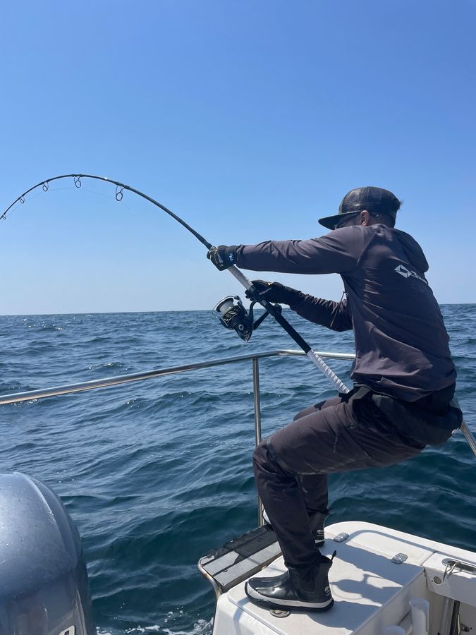 トモのスペースも手すりを設置してあるので、ファイト可能です。