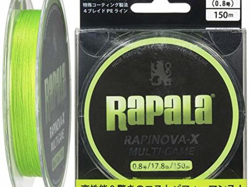 RaPaLa RAPINOVA-X MULTI-GAME LIMEGREEN 0.8号/17.8lb 0.8号/17.8Lb