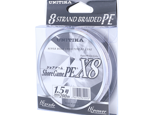 UNITIKA Shore Game PE® X8 1.5号/150m/ホワイト