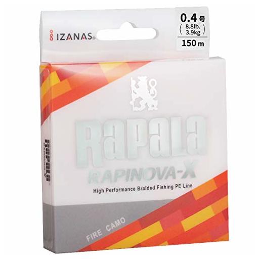 ラパラ ラピノヴァX ファイヤー カモ 0.4号/8.8lb 0.4号/8.8Lb