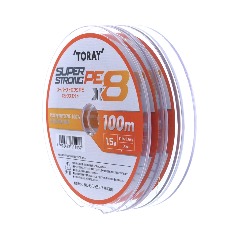 TORAY スーパーストロング PE X8 100m連結 2.0号/30.0lb