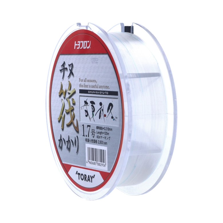 【TORAY トヨフロン チヌ筏かかり 1.2号×4＆1.5号×4】計8個セット TORAY トヨフロン® チヌ 筏かかり 春夏秋冬® 2.0号/ナチュラル/120mの