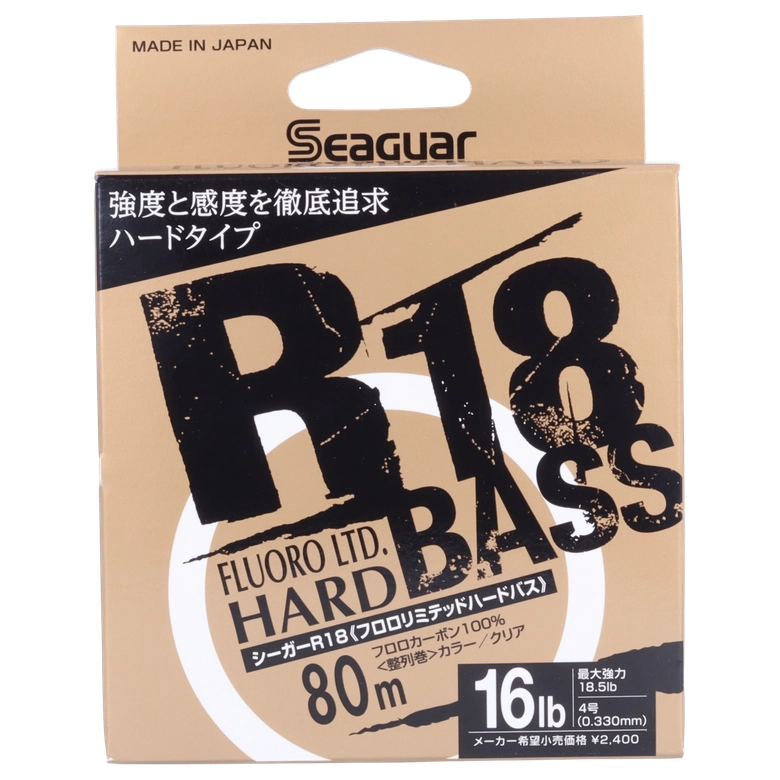 Seaguar シーガー R18 フロロ リミテッド ハード バス 5.0号/20.0lb/クリア/80mの最安値・インプレ・釣果  本音の口コミが集まる釣具通販「TACKLE BOX」