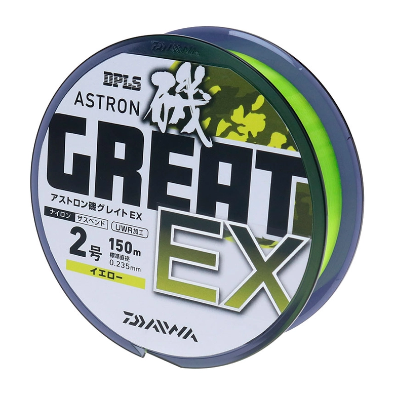 ダイワ　アストロン磯　グレイトEX １５０ｍ　　イエロー　6個 DAIWA 20アストロン 磯 グレイト EX 1.85号/イエロー/150mの最安値