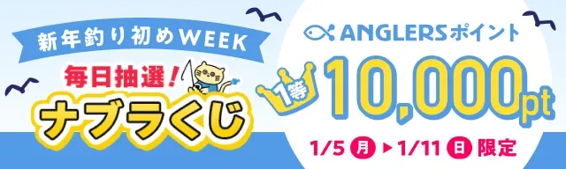 新年釣り初めweek【1/5〜1/11のナブラくじ】